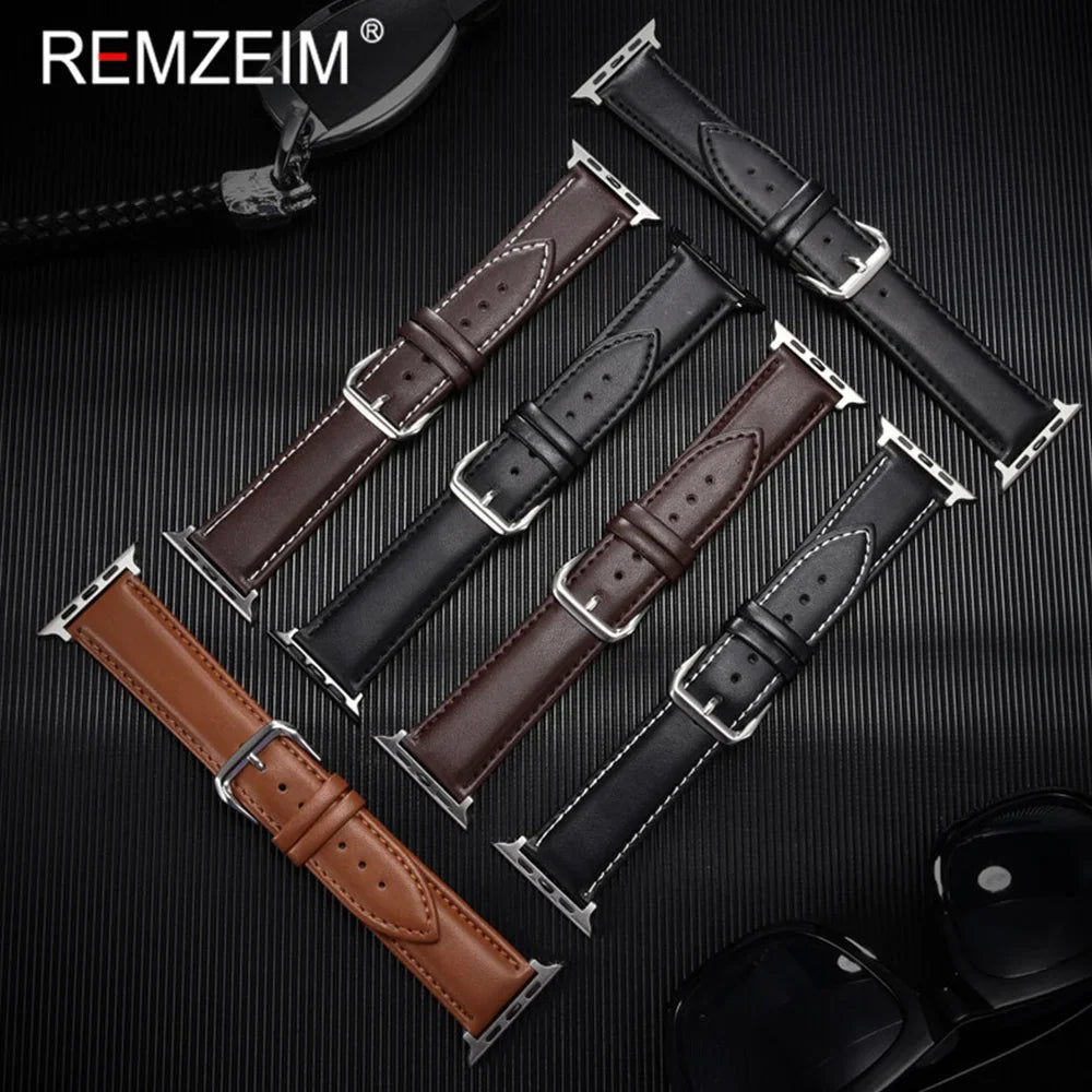 Simple Leather Straps For 42-44-45-49mm